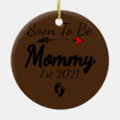 Binnenkort Moederdag voor mama. Keramisch Ornament (Achterkant)