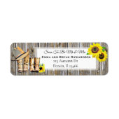 Binnenkort Mr en Mrs Rustic Wedding Invitation Etiket (Voorkant)