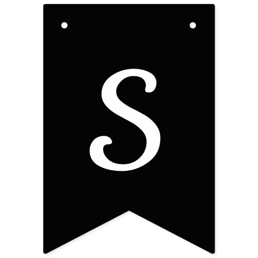 Binnenkort Mrs Black & White Bunting Vlaggetjes (Tweede vlag)