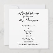 "Binnenkort.. Mrs." Bridal Shower-uitnodiging Kaart (Achterkant)
