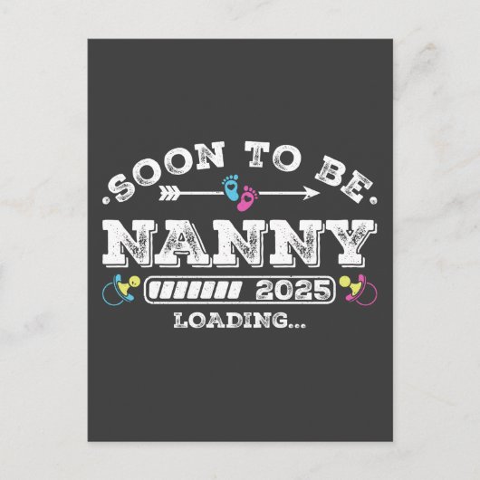 Binnenkort Nanny 2025 Laden Briefkaart (Voorkant)