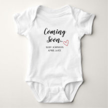 Binnenkort Nieuw Baby Aankondiging Baby Bodysuit