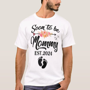 Binnenkort om mama 2024 Moederdag eerste keer mam T-shirt