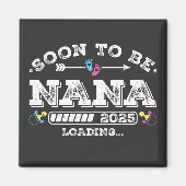 Binnenkort oma 2025 Laden Vierkant Magneet (Voorkant)