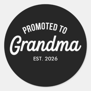 Binnenkort oma 2026, spoedig zwangerschap ronde sticker