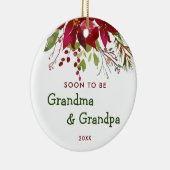 Binnenkort Oma en Opa Nieuwe Grootouders Keramisch Ornament (Rechts)