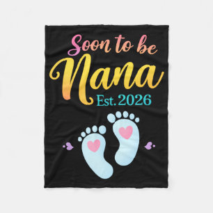 Binnenkort oma est 2026 Baby Grappige Oma Fleece Deken