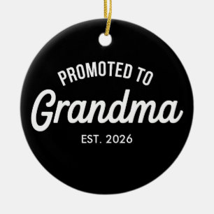 Binnenkort oma Est 2026 Binnenkort zwangerschap Keramisch Ornament