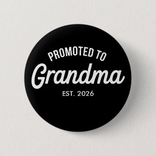 Binnenkort oma Est 2026 Binnenkort zwangerschap Ronde Button 5,7 Cm