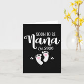 Binnenkort oma sinds 2026 Baby Grappige Oma  Kaart (Gele Bloem)