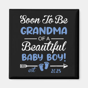 Binnenkort Oma Van Mooie Babyjongen Reveal  Magneet