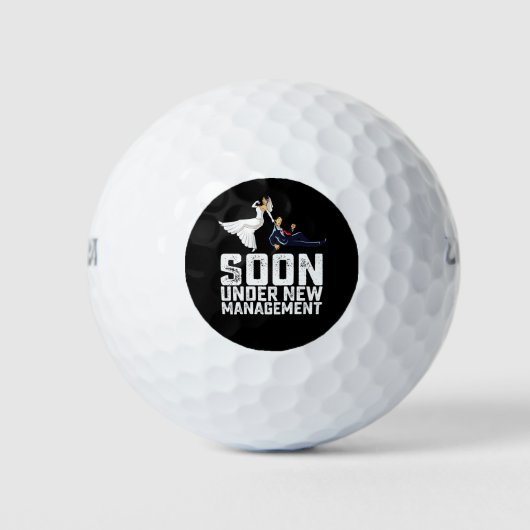 Binnenkort onder nieuw management grappig bruiloft golfballen (Voorkant)