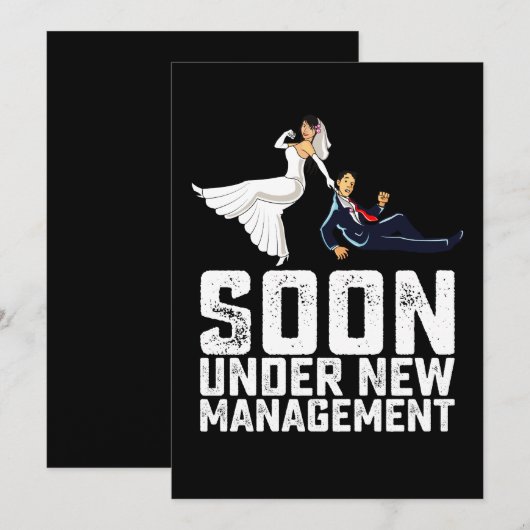 Binnenkort onder nieuw management grappig bruiloft kaart (Voorkant / Achterkant)