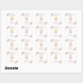 BINNENKORT ONTVOERD BRIDAL SHOWER VIERKANTE STICKER (Vel)