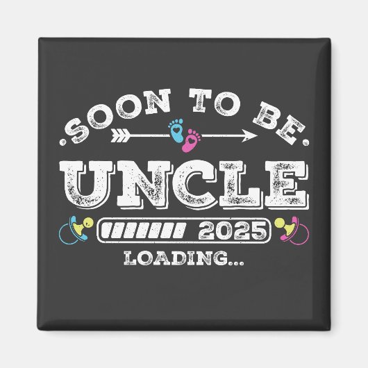 Binnenkort Oom 2025 Laden Vierkant Magneet (Voorkant)