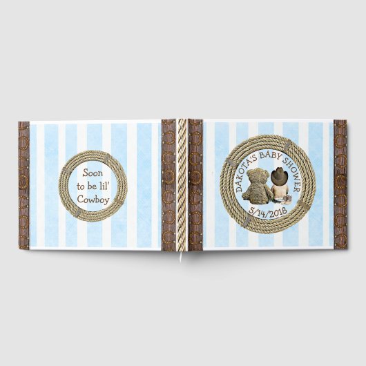 Binnenkort op Lil "Cowboy Baby shower Guestbook" Gastenboek (Volledig)