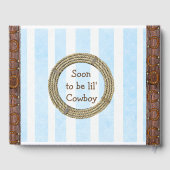 Binnenkort op Lil "Cowboy Baby shower Guestbook" Gastenboek (Achterkant)