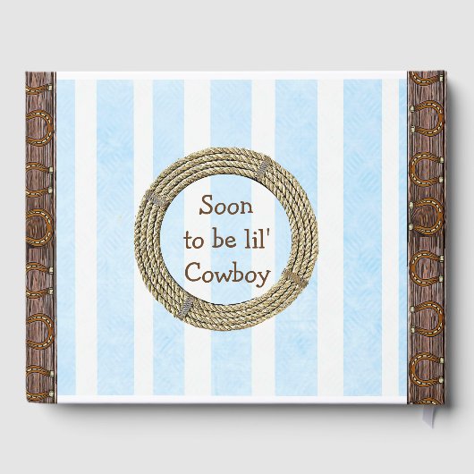 Binnenkort op Lil "Cowboy Baby shower Guestbook" Gastenboek (Achterkant)