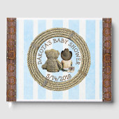 Binnenkort op Lil "Cowboy Baby shower Guestbook" Gastenboek (Voorkant)