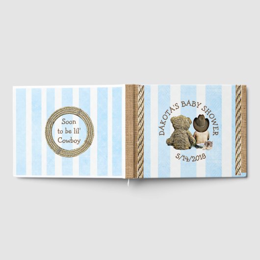 Binnenkort op Lil "Cowboy Baby shower Guestbook" Gastenboek (Volledig)