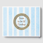 Binnenkort op Lil "Cowboy Baby shower Guestbook" Gastenboek (Achterkant)