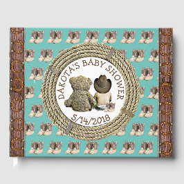 Binnenkort op Lil "Cowboy Baby shower Guestbook" Gastenboek