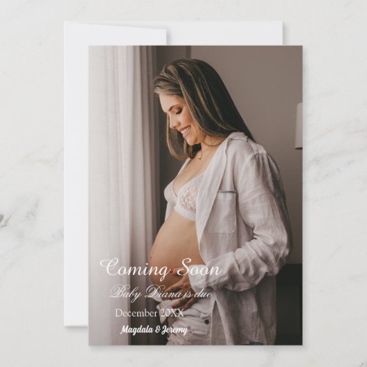 Binnenkort op maat Aankondiging van zwangerschap f (Voorkant)