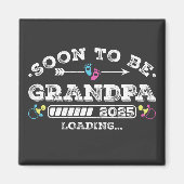 Binnenkort Opa 2025 Laden Vierkant Magneet (Voorkant)