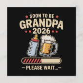 Binnenkort Opa Est 2026 Baby Aankondiging (Voorkant)