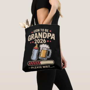 Binnenkort Opa Est 2026 Baby Aankondiging Tote Bag