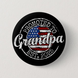Binnenkort Opa Vanaf 2025 Straks Opa Ronde Button 5,7 Cm