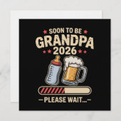 Binnenkort Opa Worden 2026 Baby Aankondiging  (Voorkant / Achterkant)