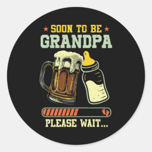 Binnenkort Opa Worden Geschat 2025 Zwangerschapsaa Ronde Sticker