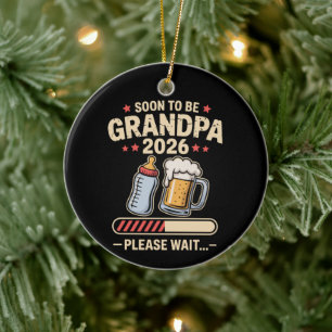 Binnenkort Opa Worden Geschat 2026 Baby Aankondigi Keramisch Ornament