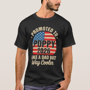 Binnenkort Opa Worden Poppy Est 2026 T-shirt