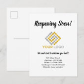 Binnenkort opnieuw openen Aankondiging opening bed Briefkaart (Voorkant / Achterkant)