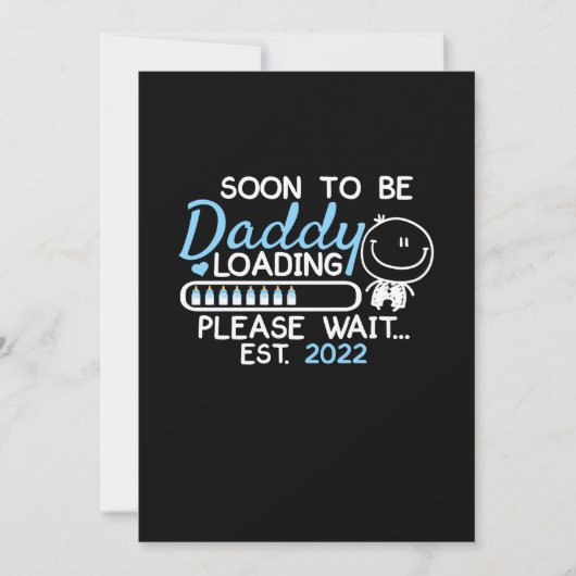 Binnenkort papa 2022 voor het eerst Vaderdag Save The Date (Voorkant)