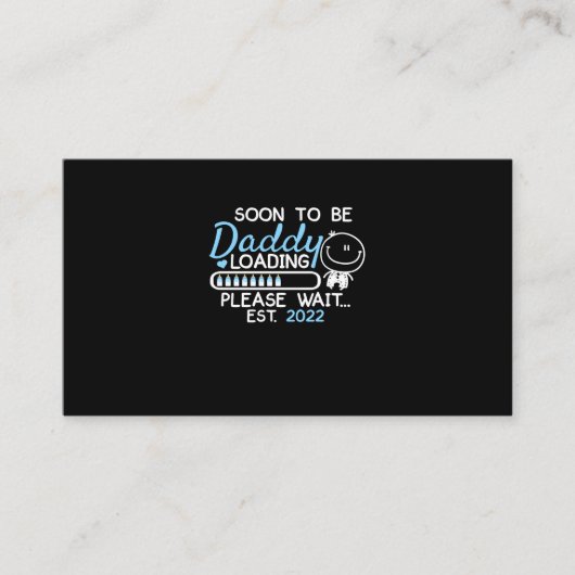 Binnenkort papa 2022 voor het eerst Vaderdag Visitekaartje (Voorkant)