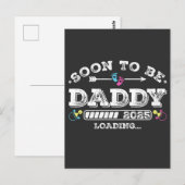 Binnenkort papa 2025 aan het laden briefkaart (Voorkant / Achterkant)