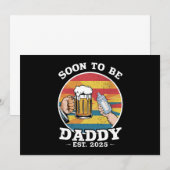 Binnenkort papa 2025 Eerste keer papa 2025 Retro Aankondiging (Voorkant / Achterkant)