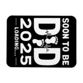 Binnenkort Papa 2025 Nieuwe Papa Worden Magneet (Horizontaal)