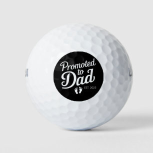 Binnenkort Papa EST 2025 Grappig Binnenkort Vader Golfballen