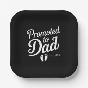 Binnenkort Papa EST 2025 Leuk Binnenkort Vader Papieren Bordje