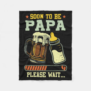 Binnenkort Papa Est 2025 Zwangerschapsaankondiging Fleece Deken