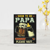 Binnenkort Papa Est 2025 Zwangerschapsaankondiging Kaart (Gele Bloem)