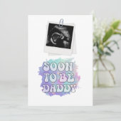 Binnenkort Papa  Grappige aankondiging zwangerscha (Staand voorkant)