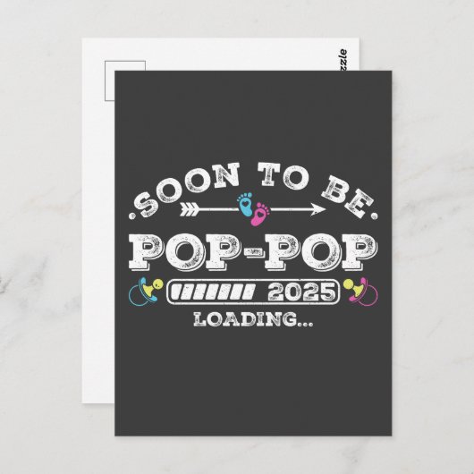 Binnenkort Pop-Pop 2025 Loading Briefkaart (Voorkant / Achterkant)