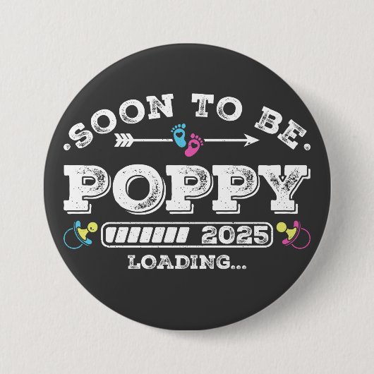 Binnenkort Poppy 2025 Loading Round Button (Voorkant)