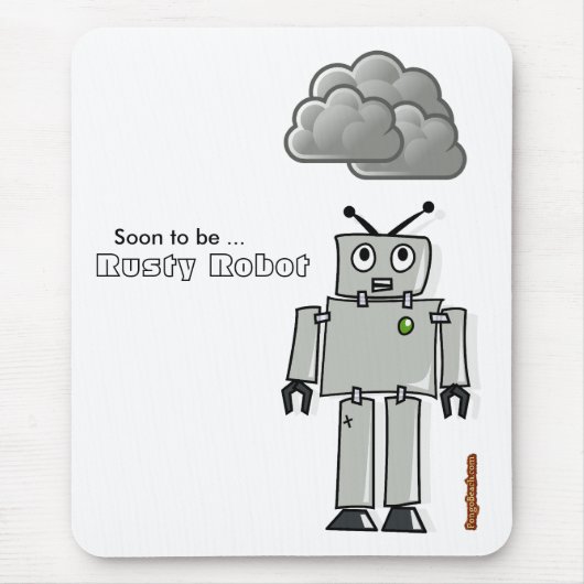 Binnenkort Rusty Robot Muismat (Voorkant)