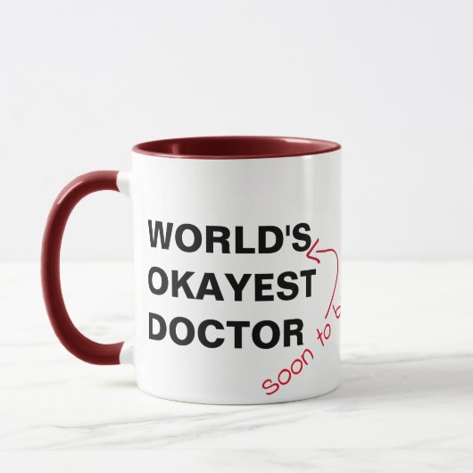 binnenkort 's werelds beste dokter, grappige mug mok (Links)